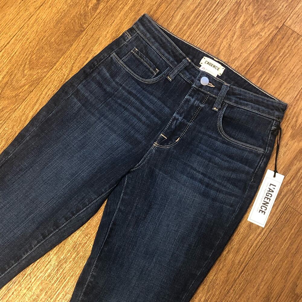 L’Agence Marguerite Skinny High Rise Dark Wash Denim Jeans Size 25